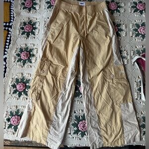 Obey Two-Tone Cargo Pants for women. Y2K 100 cotton